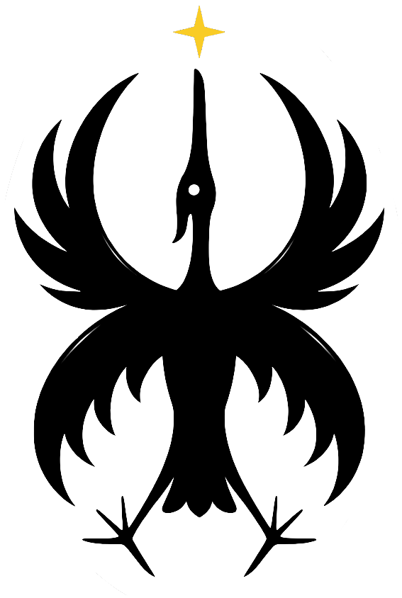 Logo HERON : héron stylisé surmonté d'une étoile